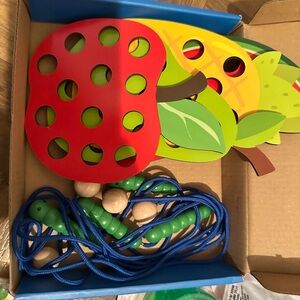 Kids Threading Fruit Lacing Toy - Red, Yellow, Green